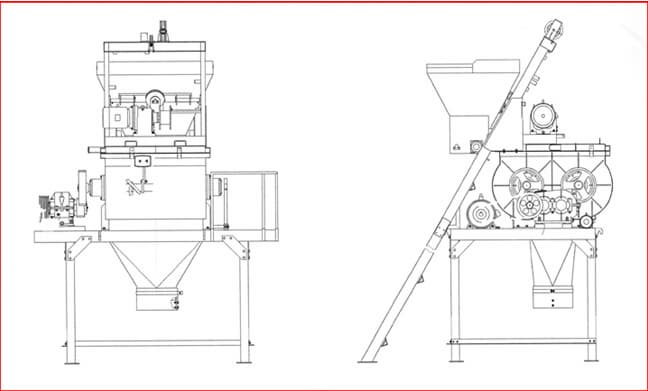 JS twin shaft concrete mixer mixing system